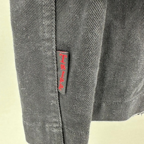 Vintage Tripp NYC Mens Biker Vest Black Zipper Metal Studded D-Ring Size L Punk - Picture 9 of 12